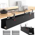 No Drill Under Desk Cable Management Tray, Upgraded Oxford Fabric Wire by MakingOurLivesEasier