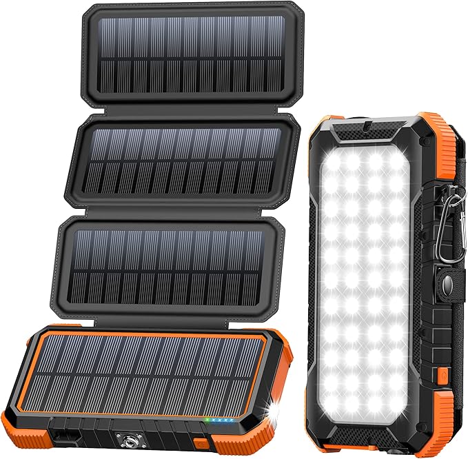 BLAVOR Solar Charger Power Bank, PD 18W Fast Charging 20000mAh Battery Pack by BLAVOR