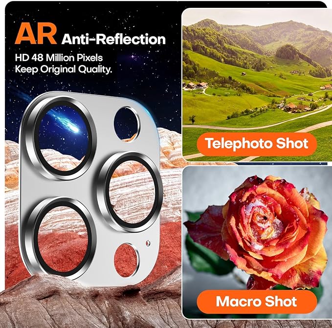 Camera Lens Protector for iPhone 16 Pro Max/16 Pro/15 Pro Max/15 Pro/14 Pro - Image 4