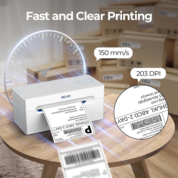 Nelko Bluetooth Thermal Shipping Label Printer, Wireless 4x6 Shipping Label - Image 2