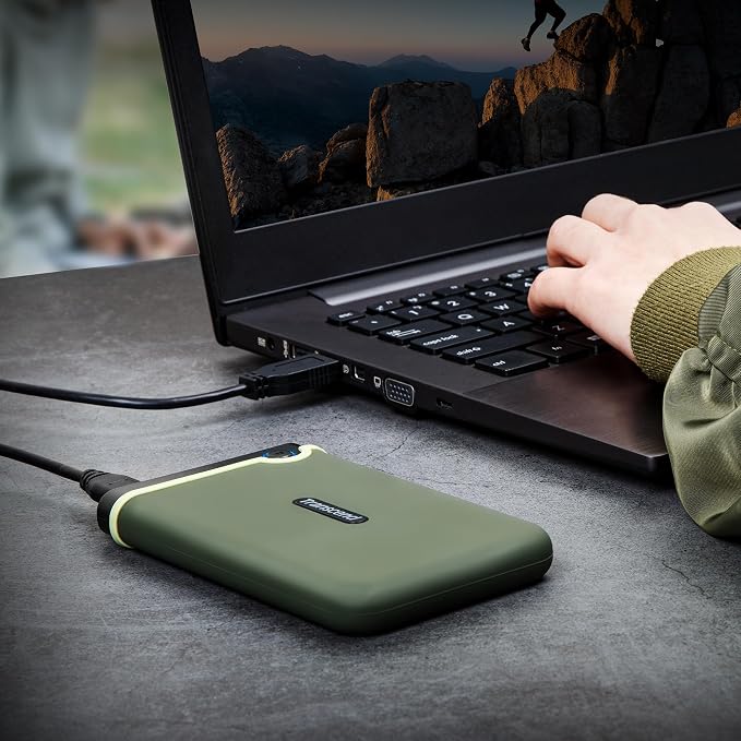 Transcend 1TB USB 3.1 Gen 1 StoreJet 25M3G SJ25M3G Rugged External Hard Drive - Image 4