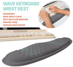 2-in-1 Ergonomic Set, Wave Rise Keyboard Wrist Rest and Massage Bulge Slope - Image 2