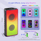 Bluetooth Speakers, 60W Portable Loud Wireless Stereo Speaker - Image 3