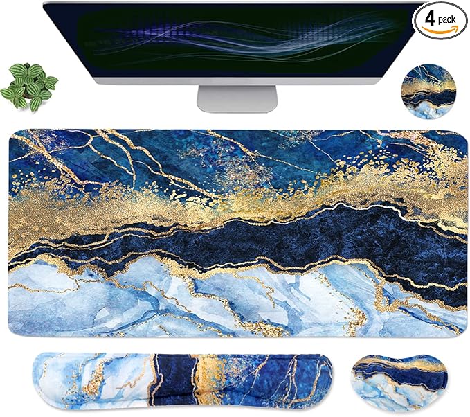 Ergonomic Large Mouse Pad and Keyboard Wrist Rest, Desk Pad by Youarenoble