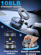 Upgraded 360° Nano Gel Vacuum Magnetic Phone Holder, Car Phone Holder - Image 3