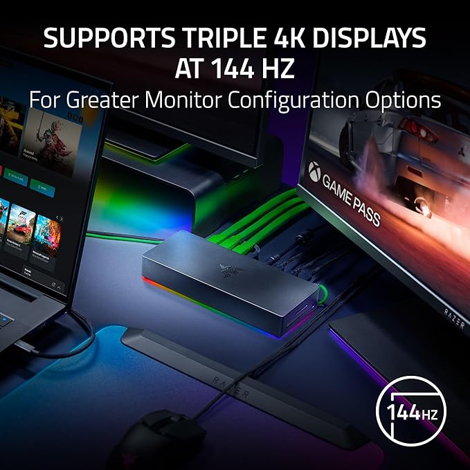 Razer Thunderbolt 5 Dock Chroma: 10 Ports w/M.2 Storage Slot - Image 4