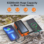 Solar Charger Power Bank 63200mAh, Portable Charger - Image 4