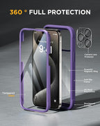 Miracase for iPhone 15 Pro Case Full-Body Built-in Glass Screen Protector& - Image 2