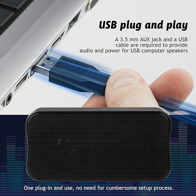 USB Small Computer Speaker Bar, USB Mini Computer Speakers, Laptop Speaker - Image 3
