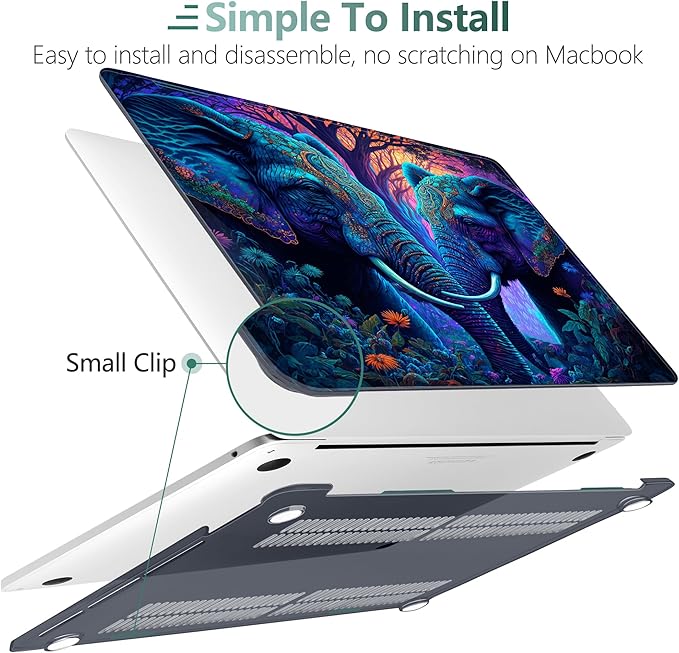 MEEgoodo Case for MacBook Pro 13 inch 2022 2021 2020 New A2338 M2/M1 A2251 A2289 - Image 4