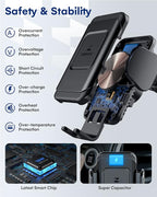 ZeeHoo Wireless Car Charger, 15W Fast Charging Auto-Clamp Car Mount, Windshield - Image 6