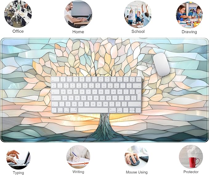 Desk Mat Cute Tree of Life Mouse Pad Gaming XXL Large Extended Desk Matt - Image 5