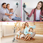 Selfie Stick Tripod with Fill Light, All in One Extendable Selfie Stick with - Image 7