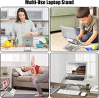 Adjustable Laptop Stand with Cooling Fan, Aluminium Alloy Multi-Angle Computer - Image 7