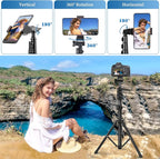 Phone Tripod, Aluminum Alloy Selfie Stick Tripods, Compatible - Image 5