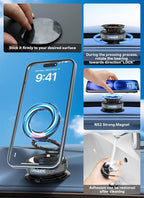 Magnetic Phone Holder For Car, 360°Vacuum Magnetic Car Phone Holder, Car Phone - Image 3