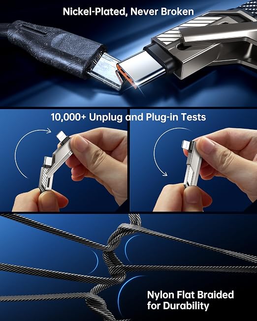 4-in-1 Long USB C Cable 10FT Compatible - Image 6