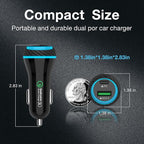MOCA 51W QC 3.0 Fast Charging W/ 2pcs 3.3ft A-P/C-P Cable Car Charger - Image 8