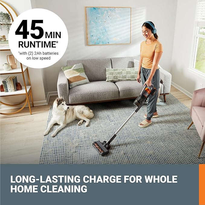 WORX 20V Cordless Stick Vacuum, Powerful Cordless Vacuum Cleaner 25Kpa High - Image 2
