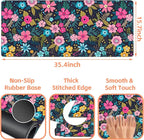 Mouse Pad Large Bright Colorful Flowers Non-Slip Game Desk Mat - Image 3