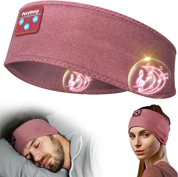 Perytong Sleep Headphones Bluetooth 5.4 Headband Headphones, Wireless Earphones by Perytong
