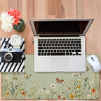Large Mouse Pad Wildflowers Gaming Desk Pad Computer Keyboard Non-Slip - Image 6