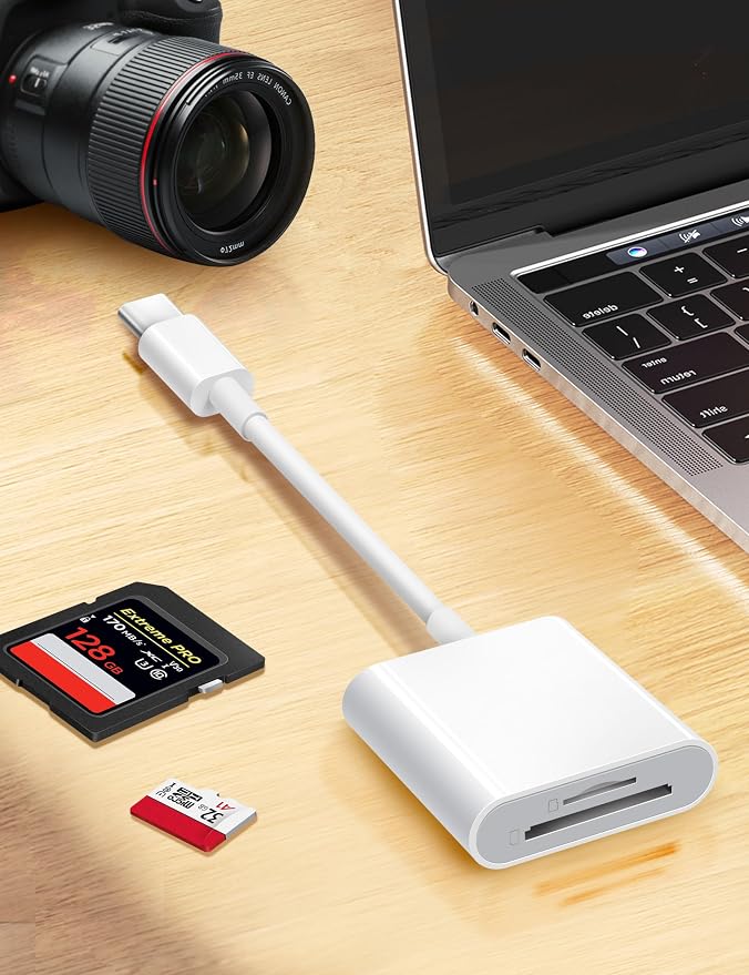 Trail Camera USB C SD Card Reader, ChiaoPio 2 in 1 USB-C to Memory Card Adapter - Image 2