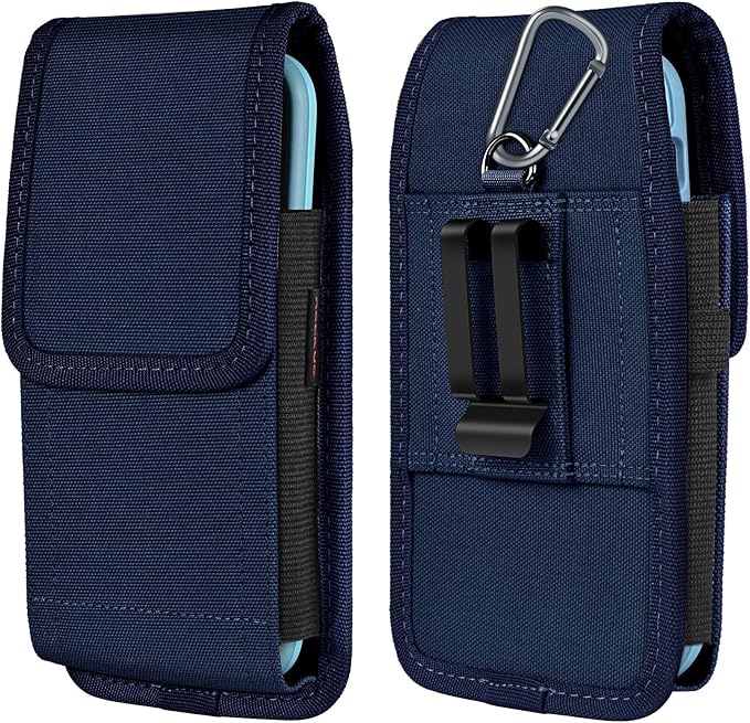 Phone Holster for Belt with Metal Clip and Magnetic Closure Compatible with by ACCKUO