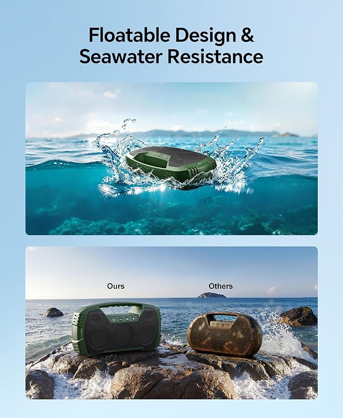 IPX7 Waterproof Outdoor Bluetooth Speaker, 32H Playtime, Floating Design - Image 5