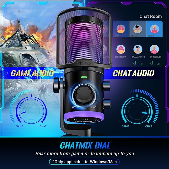 FIFINE Gaming PC Microphone, USB Streaming Microphone - Image 3
