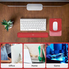 MOSISO Wrist Rest Support for Mouse Pad&Keyboard Set, Rectangular Ergonomic - Image 6