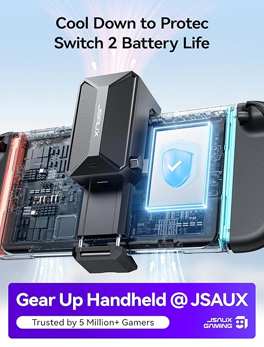 JSAUX Cooling Fan for Nintendo Switch 2, Cool Down Accessories for Switch 2 - Image 3