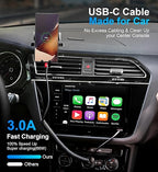 Coiled USB A to USB C Cable for Car 6FT 2Pack USB C Charger Cable Fast Charging - Image 2