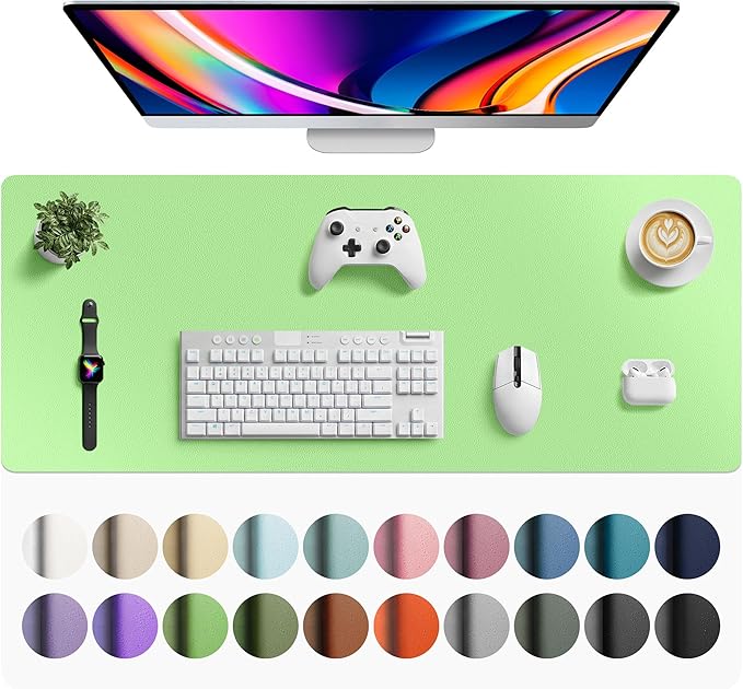 Aothia Faux Leather Desk Mat by AothiaSimpleNaturalUnique