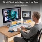 Full-Size Metal Wireless Keyboard and Mouse - Image 2