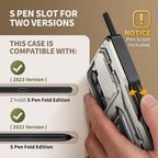 TONGATE for Z Fold 5 Case with Ring Stand, Built-in S Pen Holder & Glass Screen - Image 6