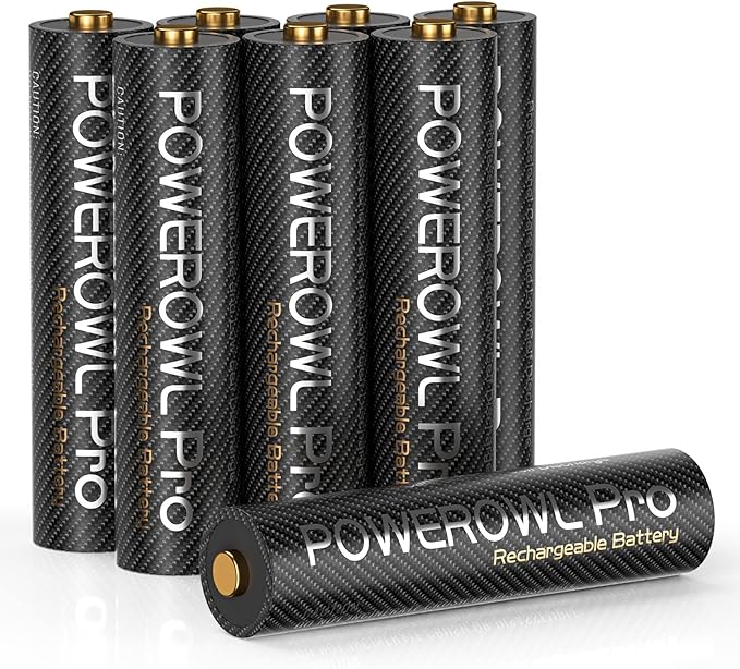 POWEROWL Goldtop Rechargeable AAA Batteries PRO, High Capacity 1100mAh by POWEROWL