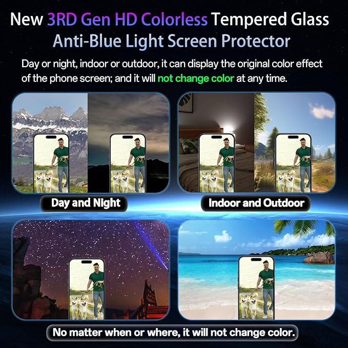 Screen Protector for iPhone 14 Pro, HD Clear, 9H Hardness, No Bubbles, Case - Image 4