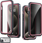 for iPhone 15 Pro Case Waterproof, Built-in Privacy Screen & HD Screen Double by AMILIFECASES