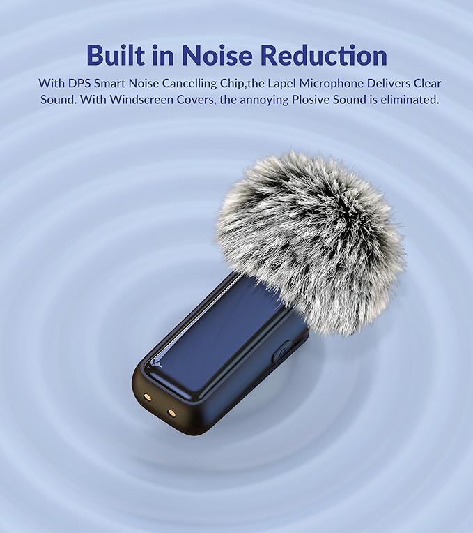 Wireless Microphone for iPhone Android Lav Mic USB C Lavalier Microphone Type C - Image 2