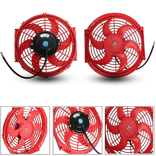 2PCS 10 inch Slim Fan Push Pull Electric Radiator Cooling 12V 80W Mount - Image 9