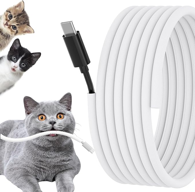 Cord Protectors from Pets No Chew, 1/4 inch 10ft Wire Protector Cord Covers by Wengus