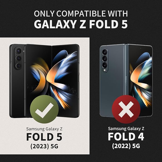 TONGATE for Z Fold 5 Case with Ring Stand, Built-in S Pen Holder & Glass Screen - Image 2