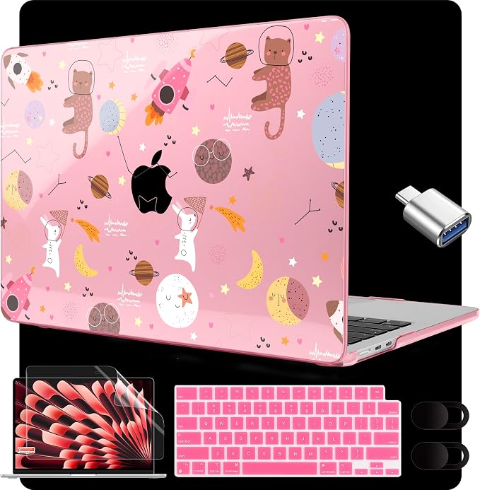 MEEgoodo for M4/M3/M2 MacBook Air 15.3 inch Case 2025 2024 2023, Case Fit Model by MEEgoodo