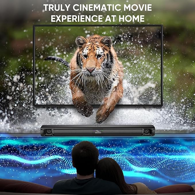 Saiyin Sound Bar for Smart TV, 31 Inches, Detachable Soundbar Home Theater - Image 2