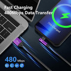 KIYODA iPhone Charger Cable 6ft, 3 Pack Lightning Cable, 90 Degree Nylon - Image 5