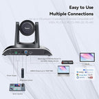 Tenveo 12X Optical Zoom PTZ Conference Camera USB3.0/HDMI 90° Wide View Angle - Image 6