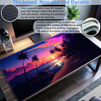 Sunset Beach Gaming Mouse Pad for Desk, Fantasy Ocean Art Desk mat Extended - Image 3