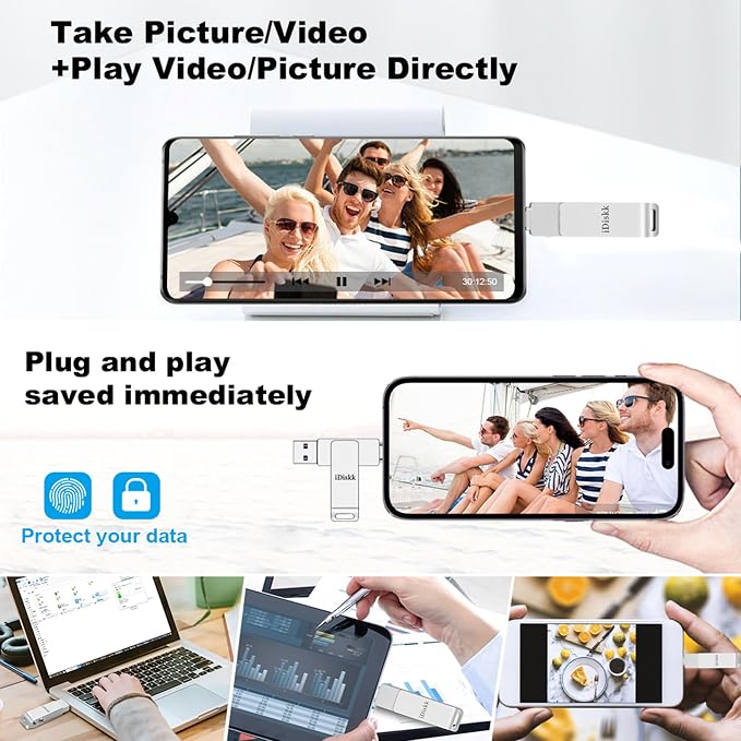 App-le Mfi Certified 128GB iDiskk iPhone Flash Drive, - Image 9