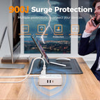 Surge Protector Power Strip, TESSAN 5 Ft Flat Plug Extension Cord - Image 4